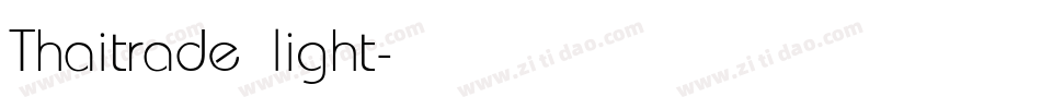 Thaitrade light字体转换